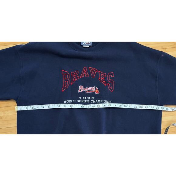 Vintage Atlanta Braves Sweatshirt 1995 World Series Champions XXL MLB Read Desc. - Picture 8 of 9